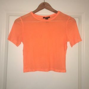 orange mesh crop top! ✨🧡🍊🍑